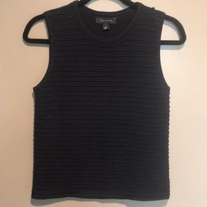 Ann Tayler Blue Sleeveless Sweater Vest Top